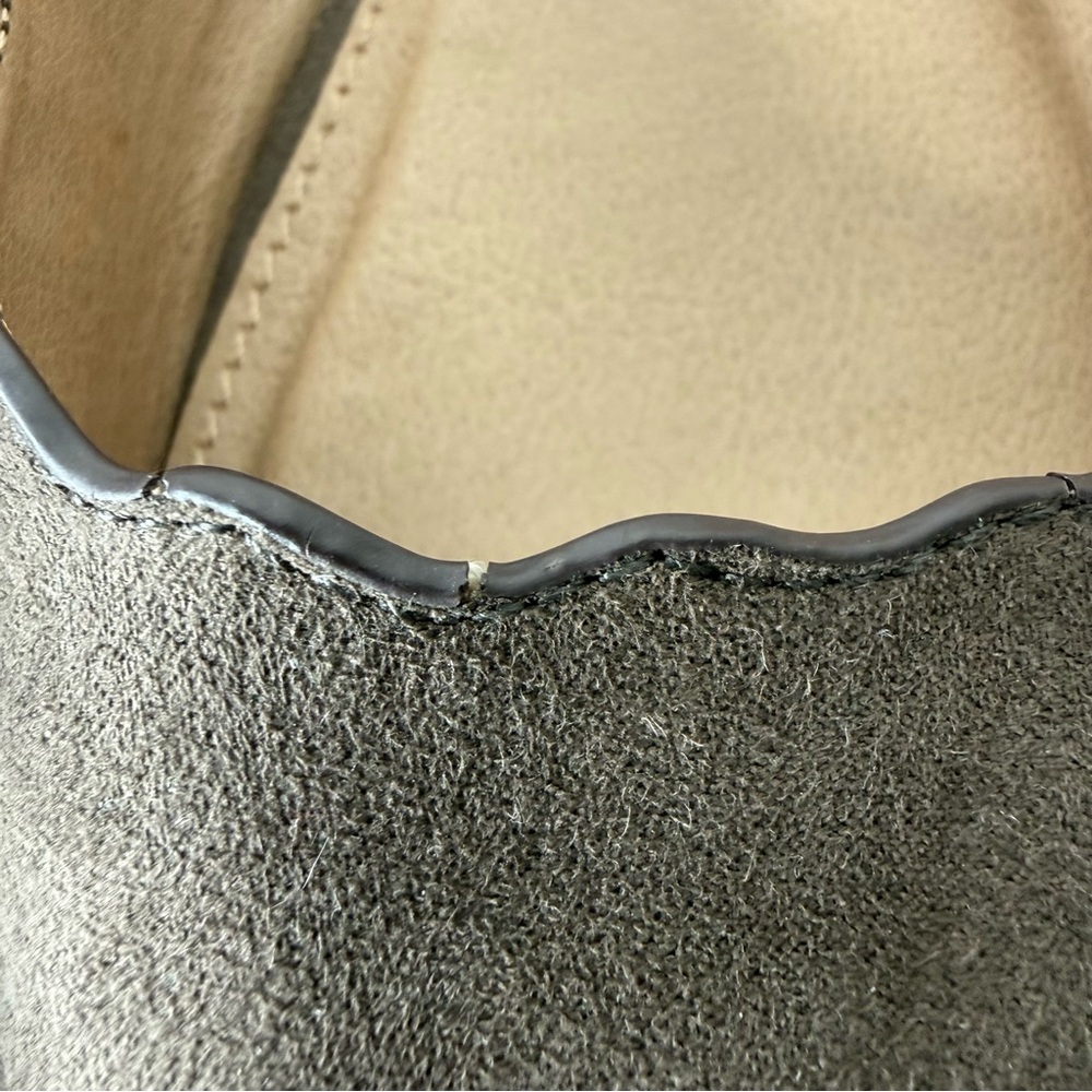 ESPRIT Sandy Brown Ballet Flats Scalloped Edges Faux Suede Microsuede 7.5 *Flaw - Picture 11 of 12